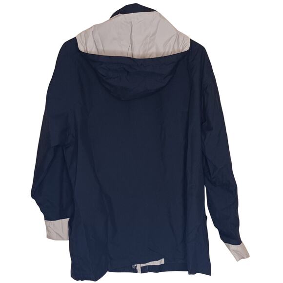 Sope Creek Mens L Black Hooded Jacket Full Zip Pockets Outdoor Hiking Raincoat - Picture 6 of 9